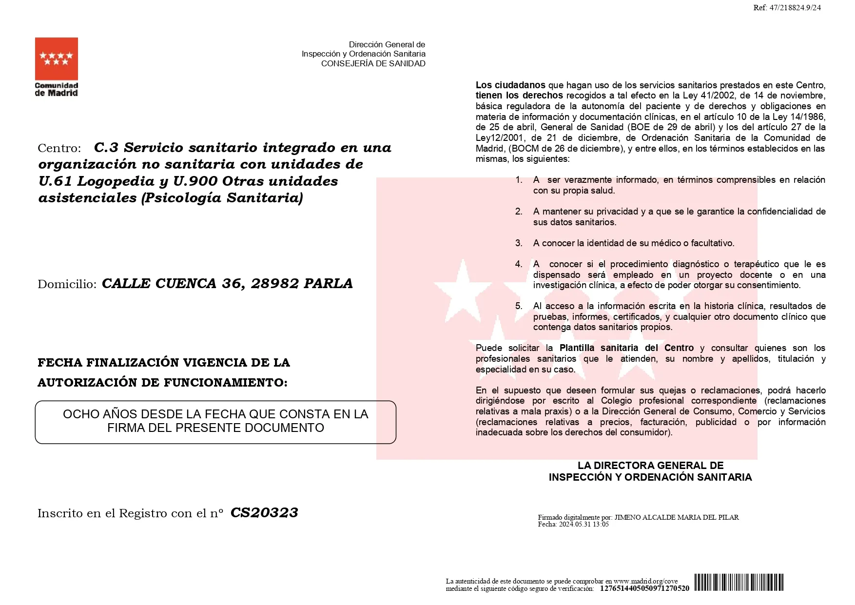 Autorización sanitaria